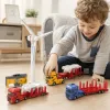 White wind power generation model toy, STEM education, puzzle assembly, children's science experiment details Picture